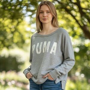 Puma Women's Gray Sweatshirt